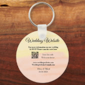 Hochzeitswebsite Hinzufügen von Q R-Code-Prüfung N Schlüsselanhänger (Vorderseite)