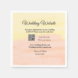 Hochzeitswebsite Hinzufügen von Q R-Code-Prüfung N Serviette