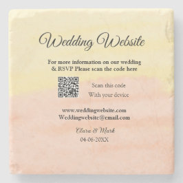 Hochzeitswebsite Hinzufügen von Q R-Code-Prüfung N Steinuntersetzer