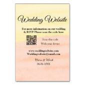 Hochzeitswebsite Hinzufügen von Q R-Code-Prüfung N Tischnummer (Rückseite)