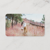 Hochzeitswebsite Kalligrafie Foto QR CODE einfügen Begleitkarte (Rückseite)