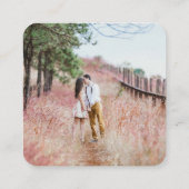 Hochzeitswebsite Karteneinstecken QR CODE-Foto auf Begleitkarte (Rückseite)