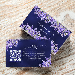 Hochzeitswebsite Lavender Marine QR Code UAWG Begleitkarte