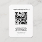 Hochzeitswebsite QR Code Foto RSVP Card Begleitkarte (Vorderseite)