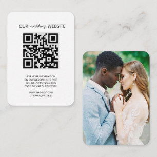 Hochzeitswebsite QR Code Foto RSVP Card Begleitkarte