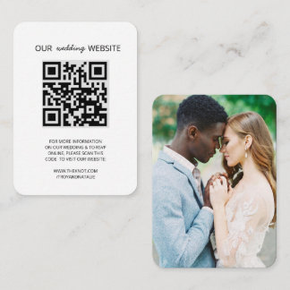 Hochzeitswebsite QR Code Foto RSVP Card Begleitkarte
