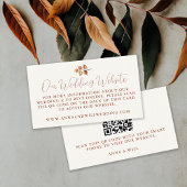 Hochzeitswebsite QR-Code-Herbstlaube Hochzeiten Begleitkarte