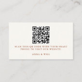 Hochzeitswebsite QR-Code-Herbstlaube Hochzeiten Begleitkarte (Rückseite)
