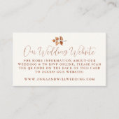 Hochzeitswebsite QR-Code-Herbstlaube Hochzeiten Begleitkarte (Vorderseite)