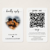 Hochzeitswebsite QR Code Herzrahmen Foto UAWG (Vorne & Hinten)