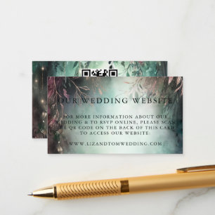 Hochzeitswebsite QR Code Magical Forest Wedding Begleitkarte