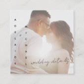 Hochzeitswebsite QR Code Modernes Foto UAWG Weddin Begleitkarte (Vorderseite)