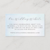 Hochzeitswebsite QR Code Ocean Sky Blue Wedding Begleitkarte (Vorderseite)