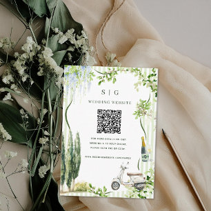 Hochzeitswebsite QR-Code-Scan-Foto Begleitkarte