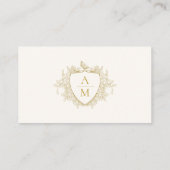 Hochzeitswebsite QR-Code-Wappen Monogramm Hochzeit Begleitkarte (Rückseite)