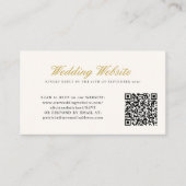 Hochzeitswebsite QR-Code-Wappen Monogramm Hochzeit Begleitkarte (Vorderseite)