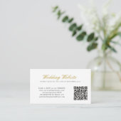 Hochzeitswebsite QR-Code-Wappen Monogramm Hochzeit Begleitkarte (Stehend Vorderseite)