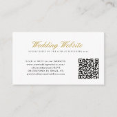 Hochzeitswebsite QR-Code-Wappen Monogramm Hochzeit Begleitkarte (Vorderseite)