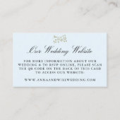 Hochzeitswebsite QR Code Winter Ice Blue Wedding Begleitkarte (Vorderseite)