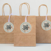 Hochzeitswebsite QR Details uAwg sage grüne Pampas Runder Aufkleber