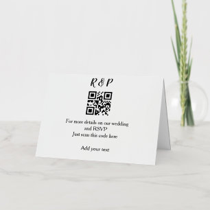Hochzeitswebsite RSVP QR-Code Name Text hinzufügen