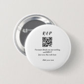 Hochzeitswebsite RSVP QR-Code Name Text hinzufügen Button (Vorne & Hinten)