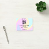 Hochzeitswebsite RSVP QR-Code Name Text hinzufügen Post-it Klebezettel (Büro)