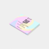 Hochzeitswebsite RSVP QR-Code Name Text hinzufügen Post-it Klebezettel (angewinkelt)