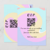 Hochzeitswebsite RSVP QR-Code Name Text hinzufügen Postkarte (Vorne/Hinten)