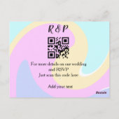 Hochzeitswebsite RSVP QR-Code Name Text hinzufügen Postkarte (Rückseite)