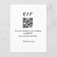Hochzeitswebsite RSVP QR-Code Name Text hinzufügen