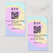 Hochzeitswebsite RSVP QR-Code Name Text hinzufügen Visitenkarte (Vorne/Hinten)