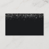 Hochzeitswebsite Schwarzes Design mit Einzelheiten Platzkarte (Rückseite)