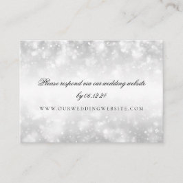Hochzeitswebsite UAWG Silver Shimmer Lights Begleitkarte