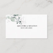 Hochzeitswebsite Wasserfarbene Pflanzen Beilage Ka Platzkarte (Rückseite)