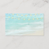 Hochzeitswebsite zum Beach Ocean String Lights Begleitkarte (Rückseite)