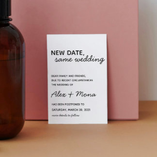 Hochzeitswechsel Datum Postkarte