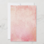 Hochzeitswechsel Plänen Blush Pink Floral Einladung (Rückseite)