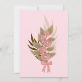 Hochzeitsweich rosa Bläschen Einladung (Rückseite)