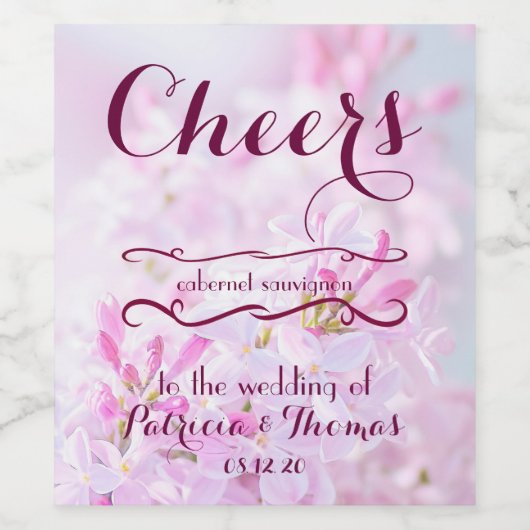 Hochzeitswein anpassbar weinetikett (Einzelnes Label)