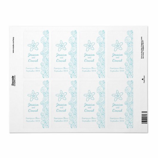 Hochzeitswein bevorzugt personalisiertes Etikett (Vorne)