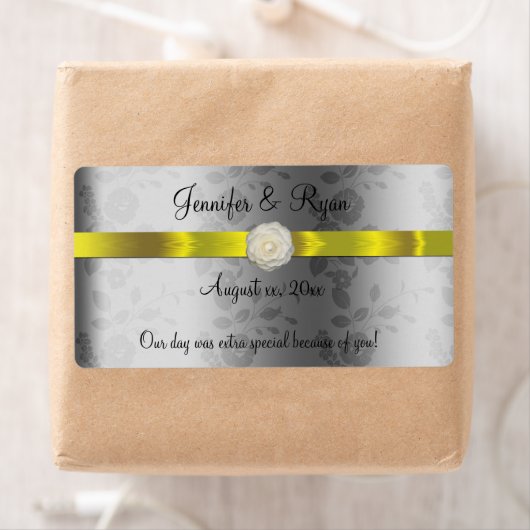 Hochzeitswein, elegantes Gelb und Silber, nach Maß (Insitu)