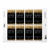 Hochzeitswein-Etikett Gold Lights (Vorne)