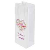 Hochzeitswein für Wasserfarben Geschenktüte Für Weinflaschen (Vorderseite Schrägansicht)