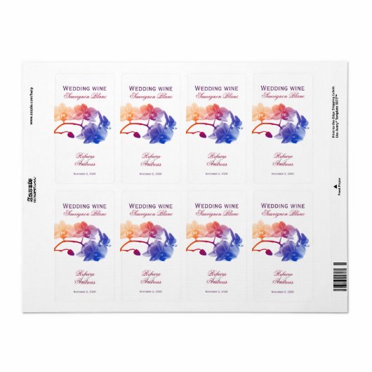 Hochzeitswein personalisiertes Jungetikett (Vorne)