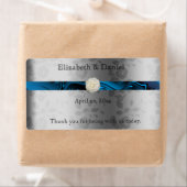 Hochzeitsweine/Wasser-Flaschen-Etikett mit blauem (Insitu)