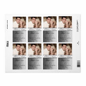 Hochzeitsweinetikett-SilberDamaskus (Vorne)