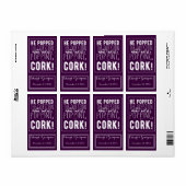 Hochzeitsweinflasche - er stellte die Frage (Vorne)