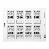 Hochzeitsweinflasche - er stellte die Frage (Vorne)