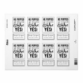 Hochzeitsweinflasche - er stellte die Frage (Vorne)